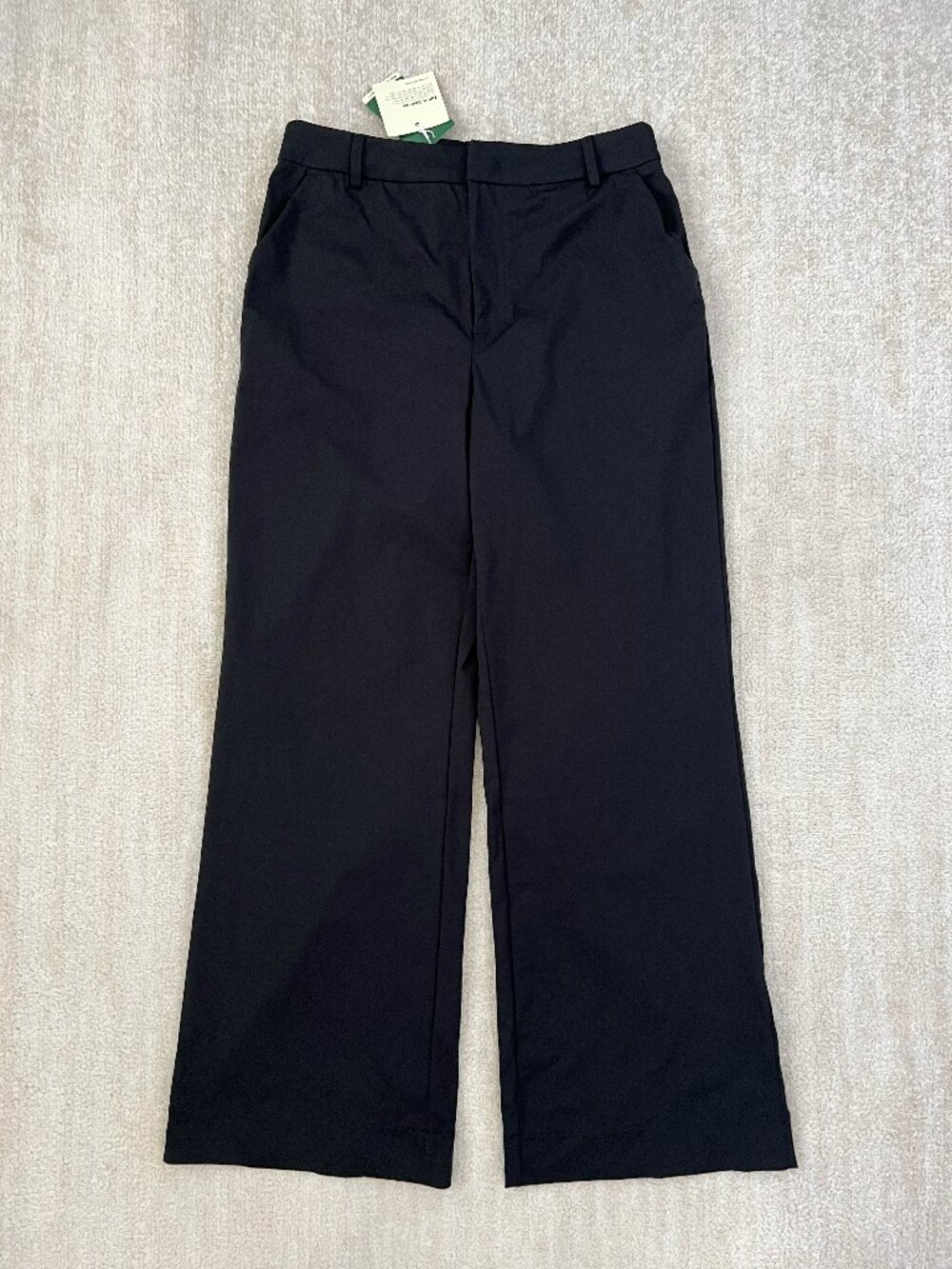 NWT Halara Black High Waisted Wide Leg Trouser Pants with Pockets M Tall